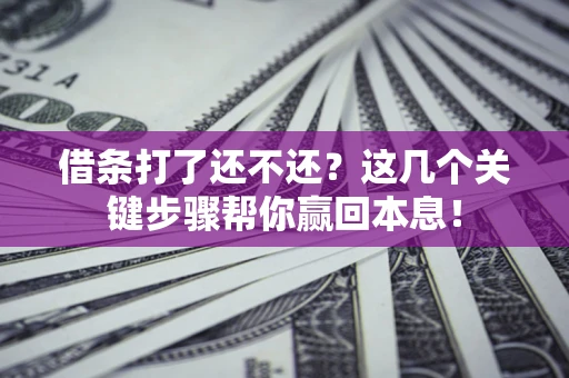 北京借条打了还不还？这几个关键步骤帮你赢回本息！