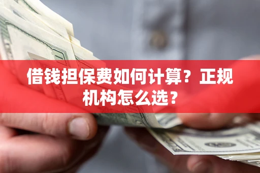 北京借钱担保费如何计算？正规机构怎么选？