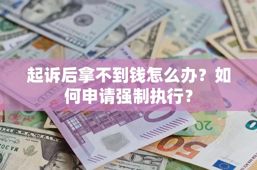 北京起诉后拿不到钱怎么办？如何申请强制执行？